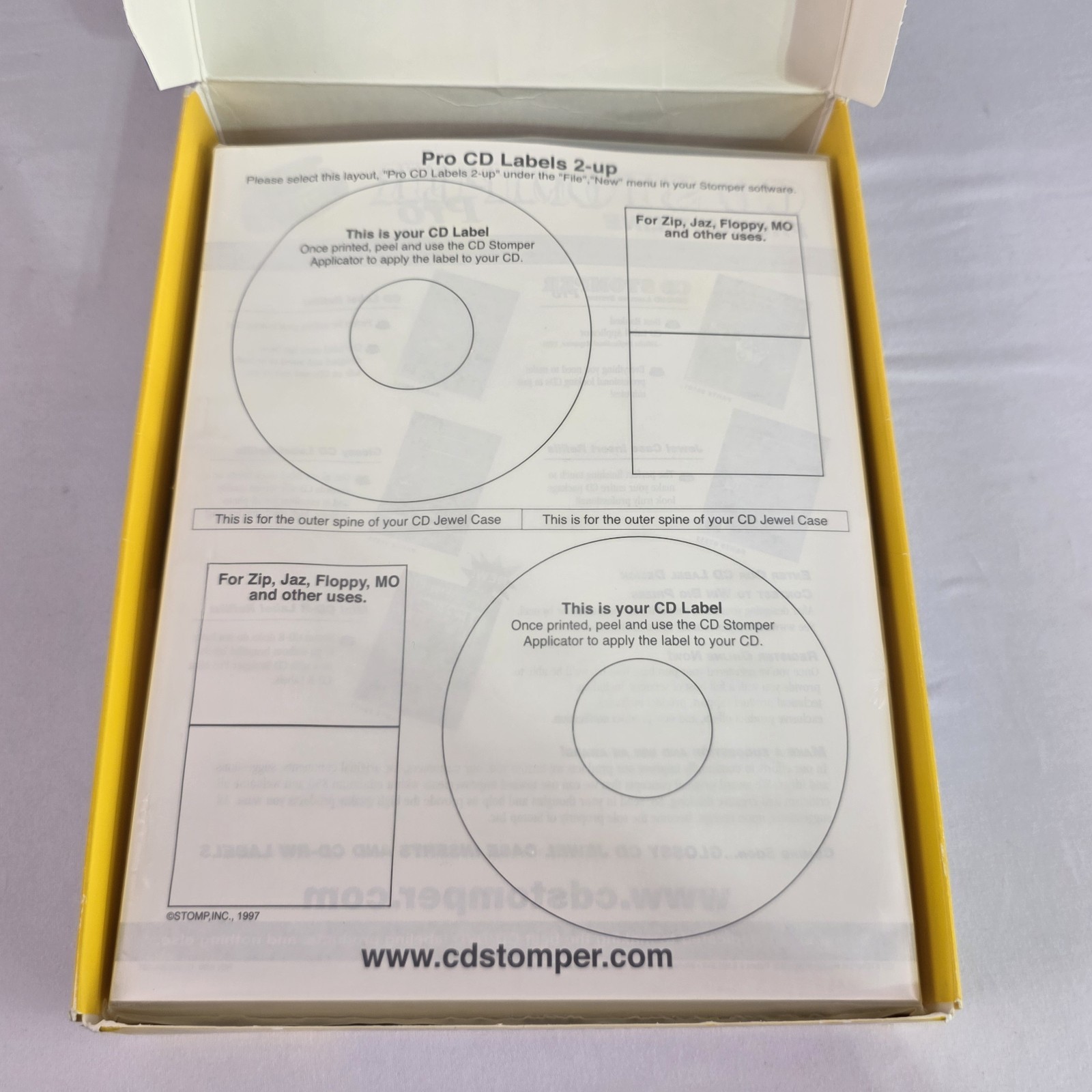 CD Stomper Pro CD-R Labeling System PC Mac New Open Box