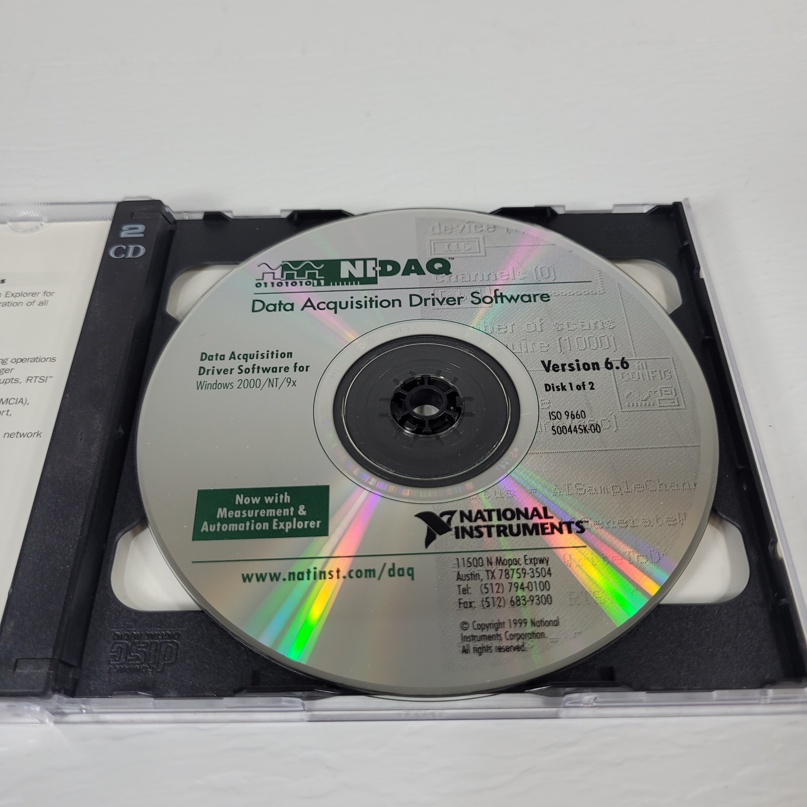 NI-DAQ Data Acquisition Driver Software Disks 1 and 2 for Windows 2000/NT/9x