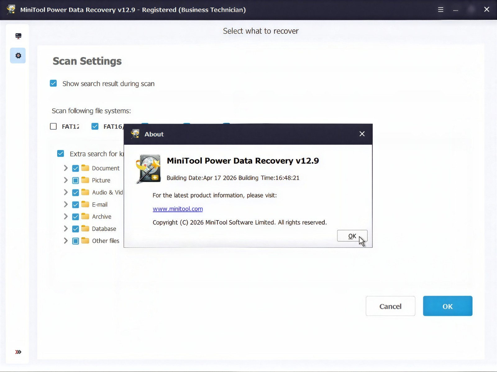 MiniTool Power Data Recovery Business Technician Edition Bootable DVD/USB