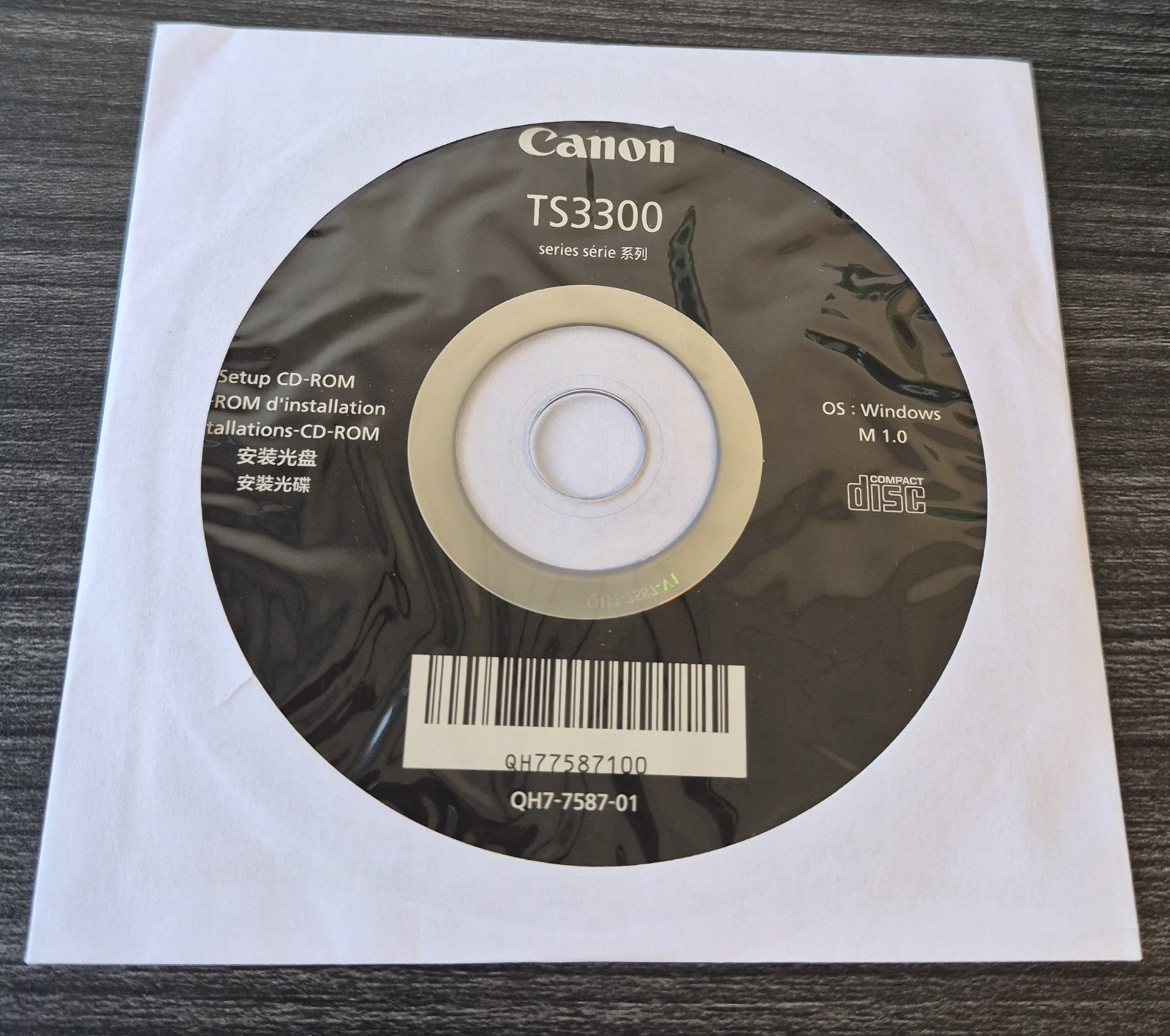 Canon TS3300 printer Setup CD-Rom – PC WINDOWS software – disc only – Fast Ship