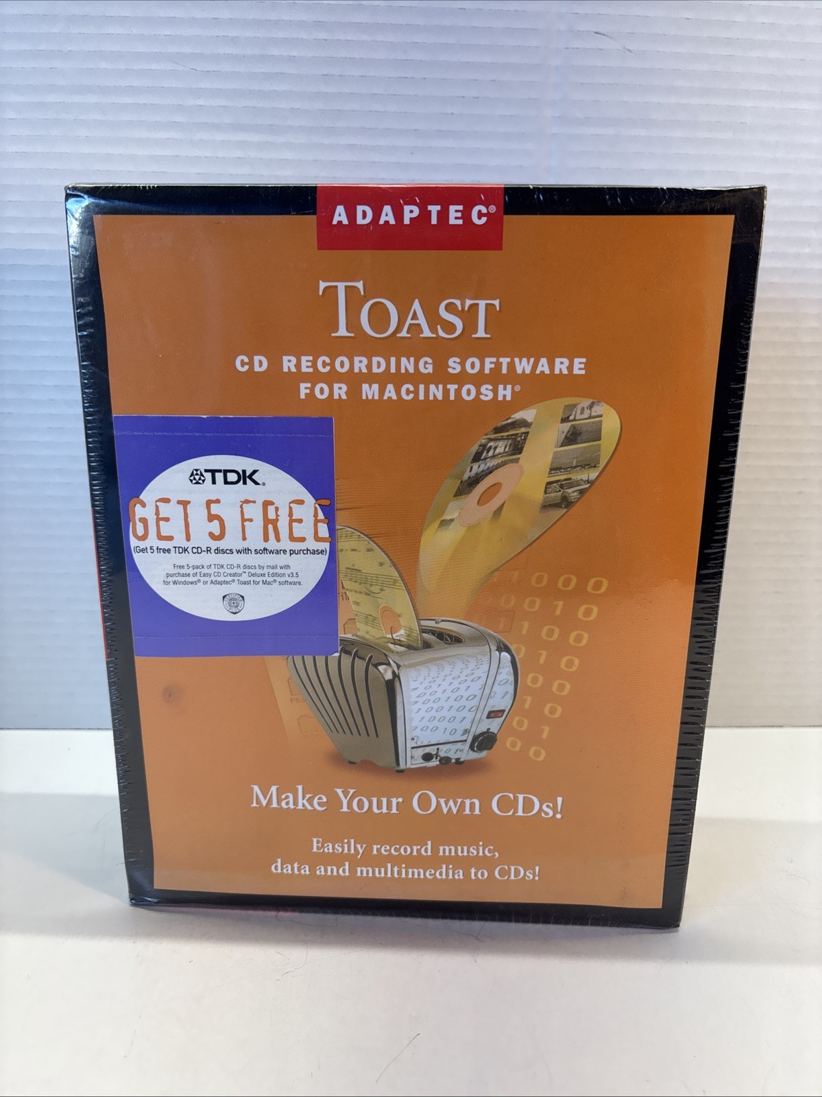 (NEW SEALED!) Adaptec Toast Software for Mac Big Box CD Recording