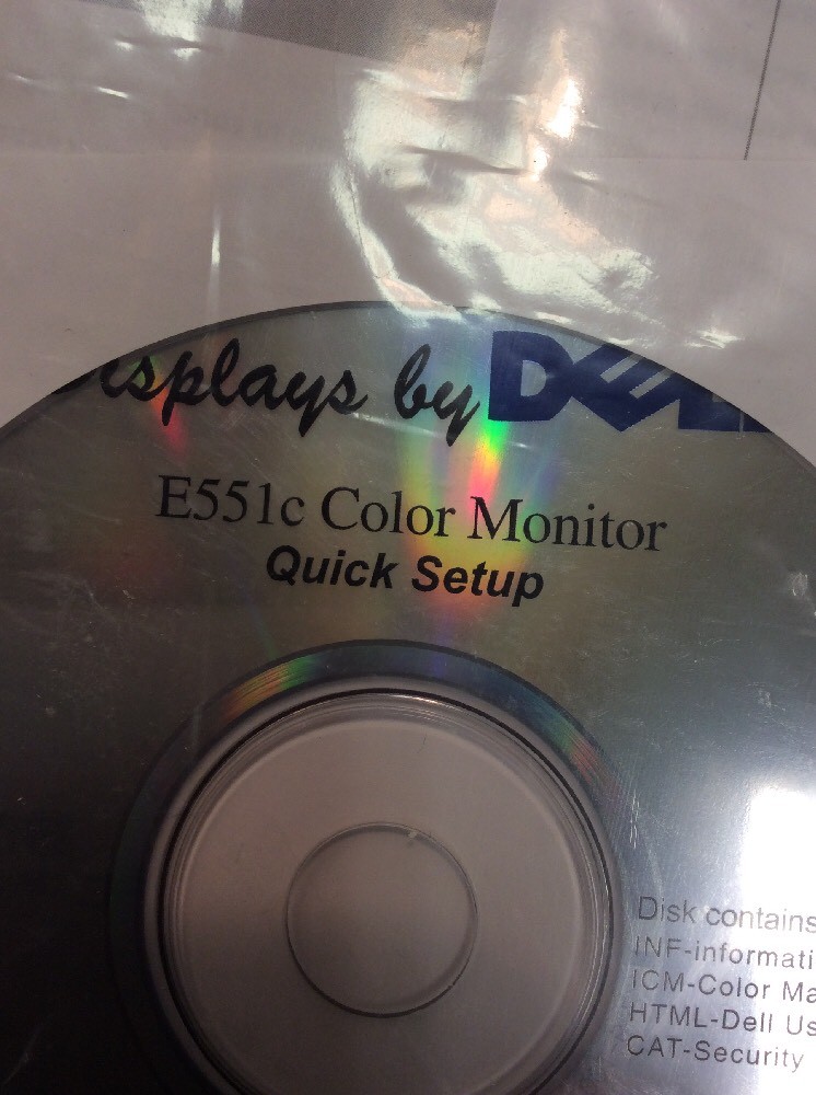 Dell E551c Color Monitor Manual & Disk ElectronicsRecycled.com