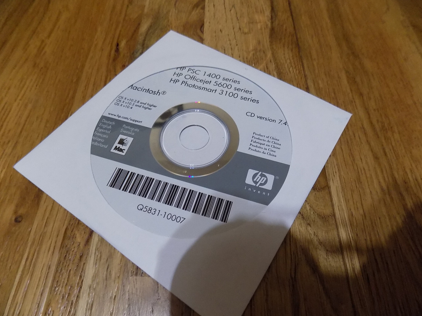 Vintage HP PSC 1400 Officejet 5600 Photosmart 3100 series CD Macintosh