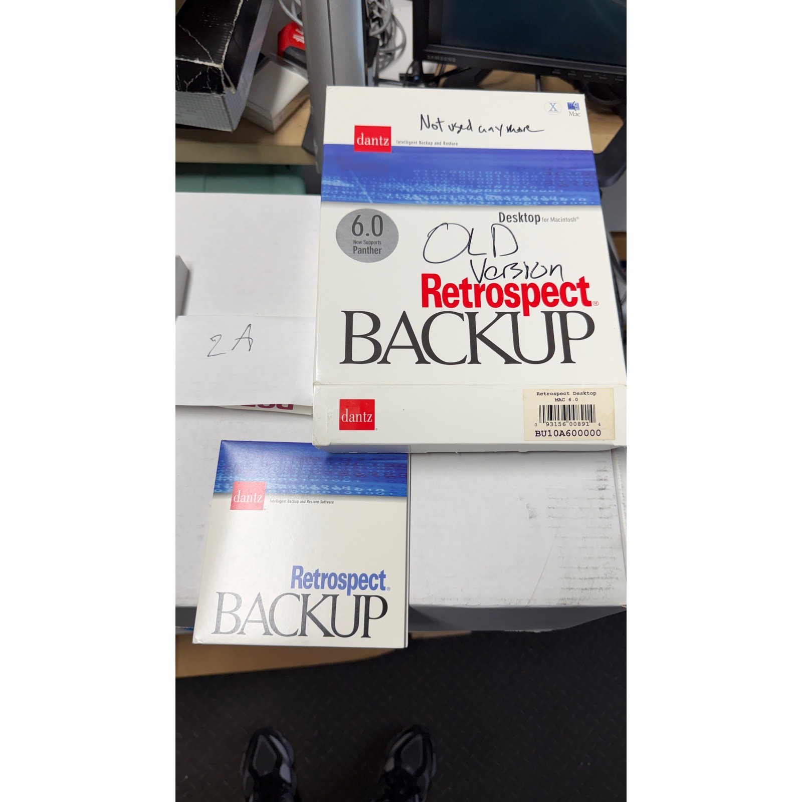 Dantz Retrospect Desktop 6.0 Backup Software for Macintosh Mac OS X Panther Box