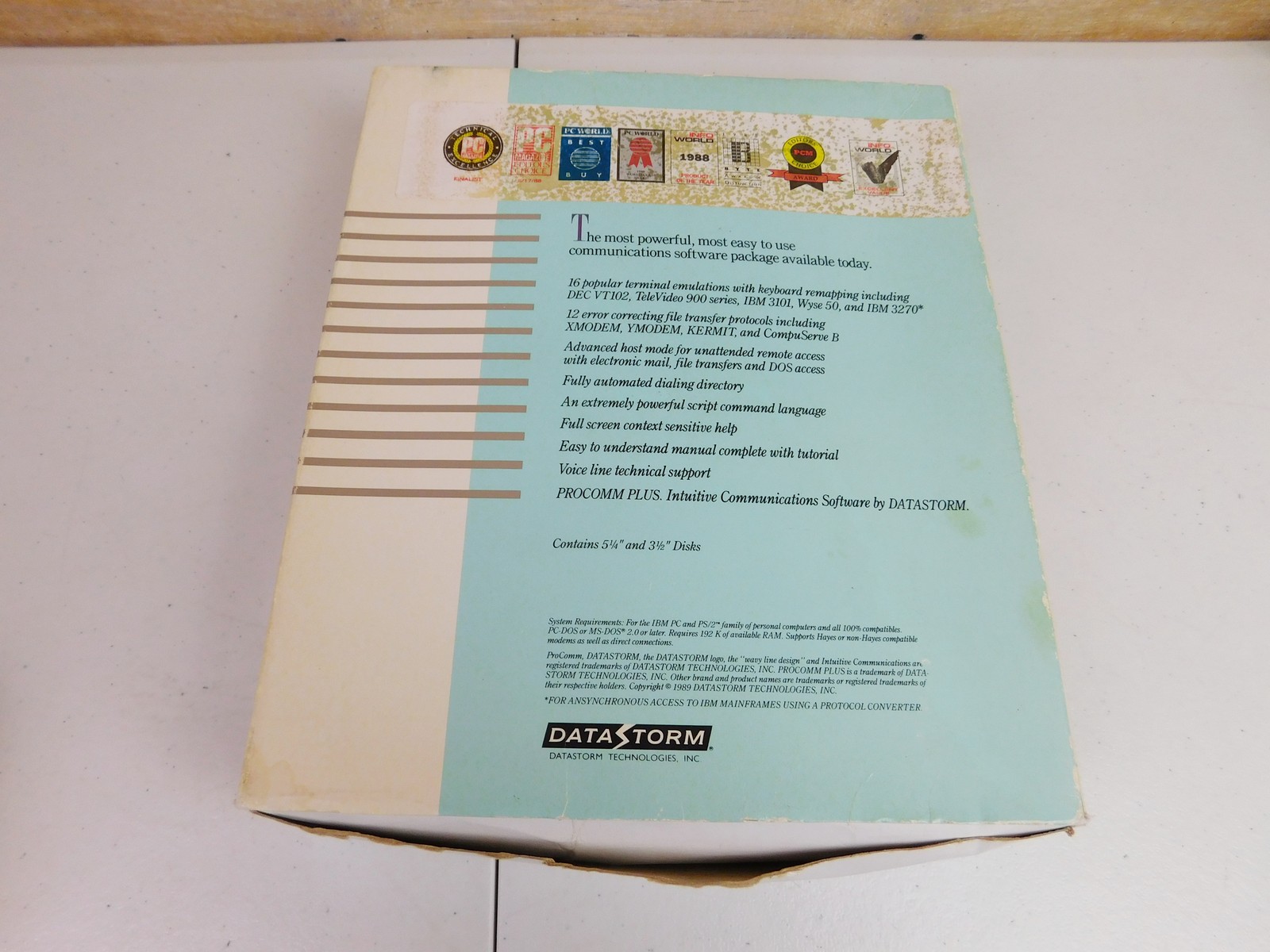 PROCOMM PLUS Intuitive Communications Software DATASTORM DOS 5.25″ 3.5″ Floppy