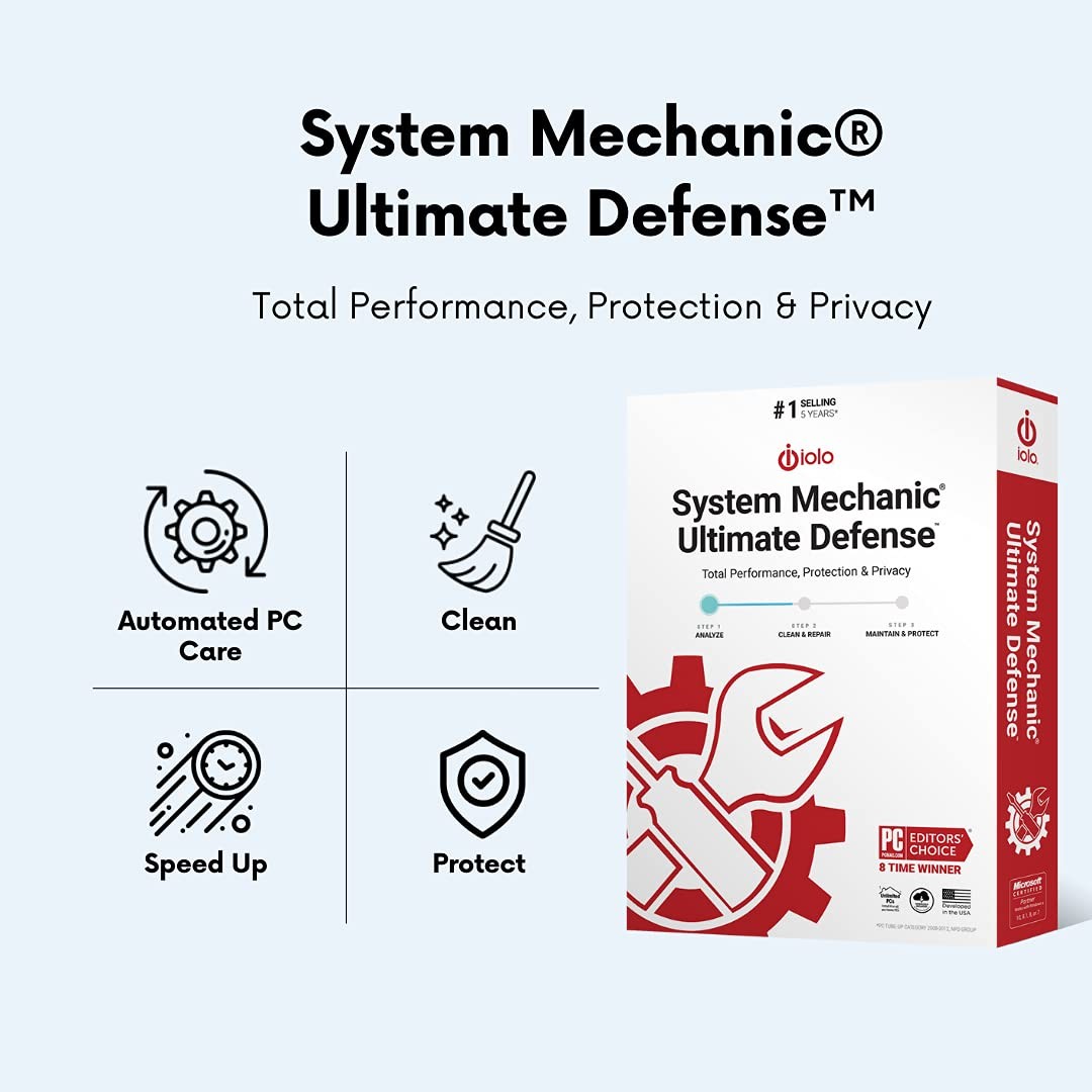 – System Mechanic Ultimate Defense Antivirus Software and Malware, Protection…