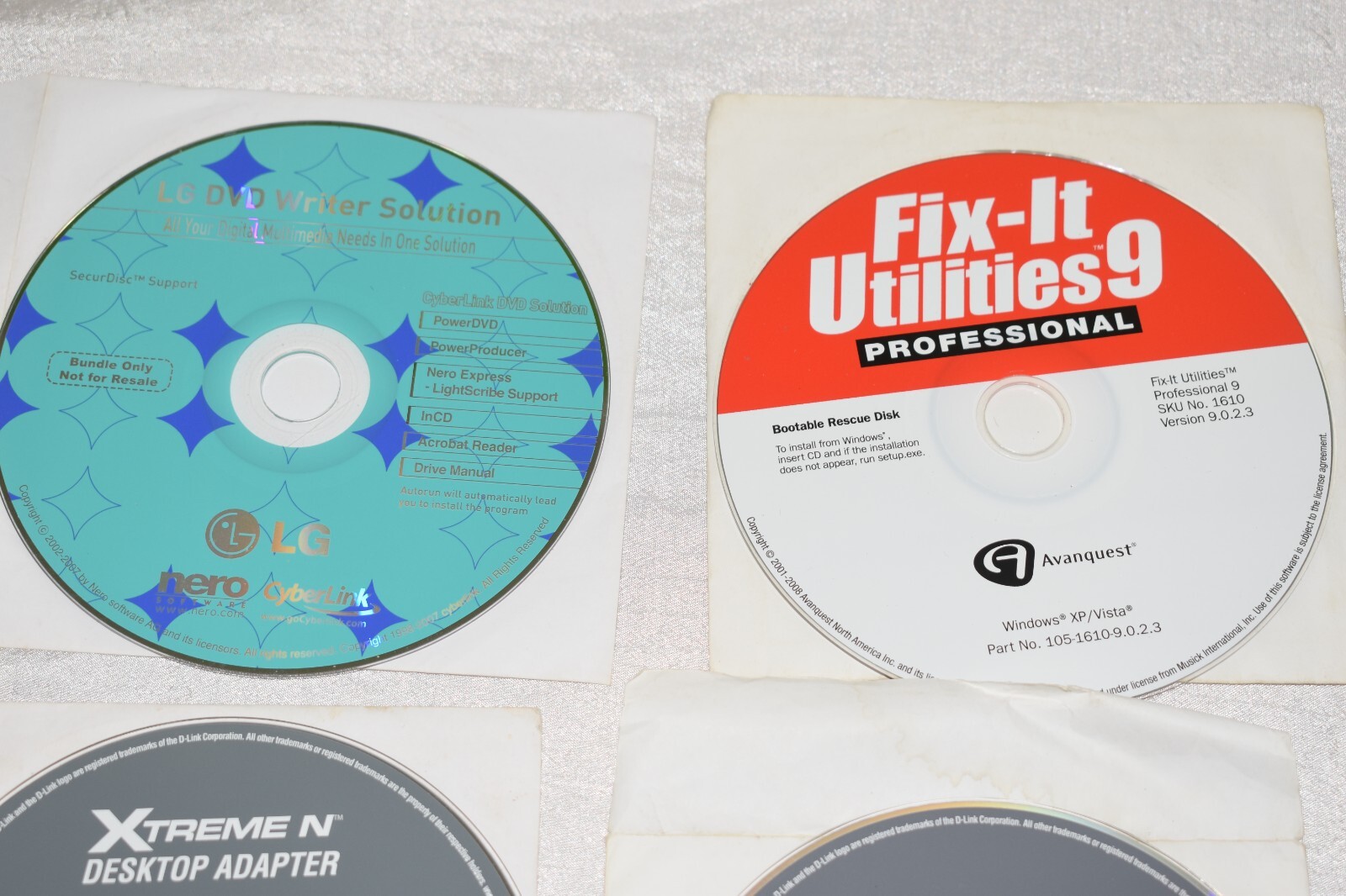 Computer Driver Installation Disc LOT of 8 D-Link/Yamaha/Roxio MORE