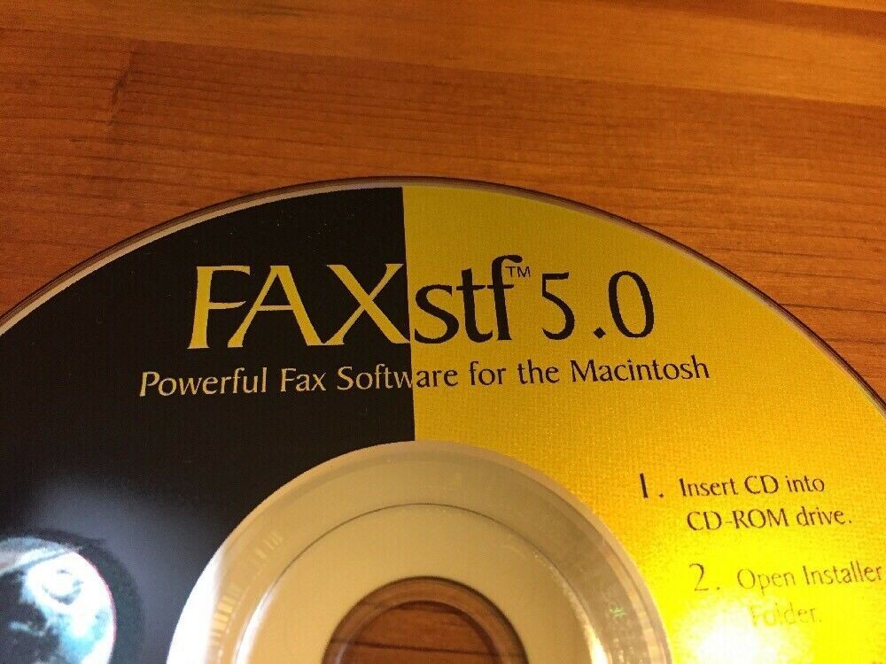 Vintage 1998 Fax SFT 5.0 Mac Macintosh Software Install Disc CD