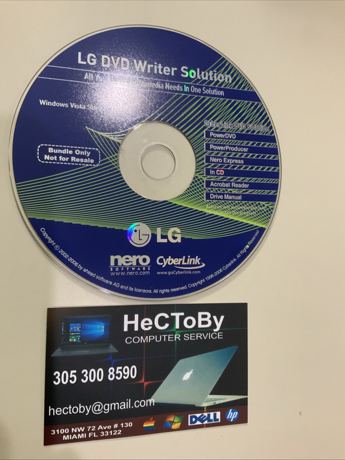 Nero 2002-2006 LG CyberLink DVD Writer Solution CD Disc PowerDVD POWERPRODUCER