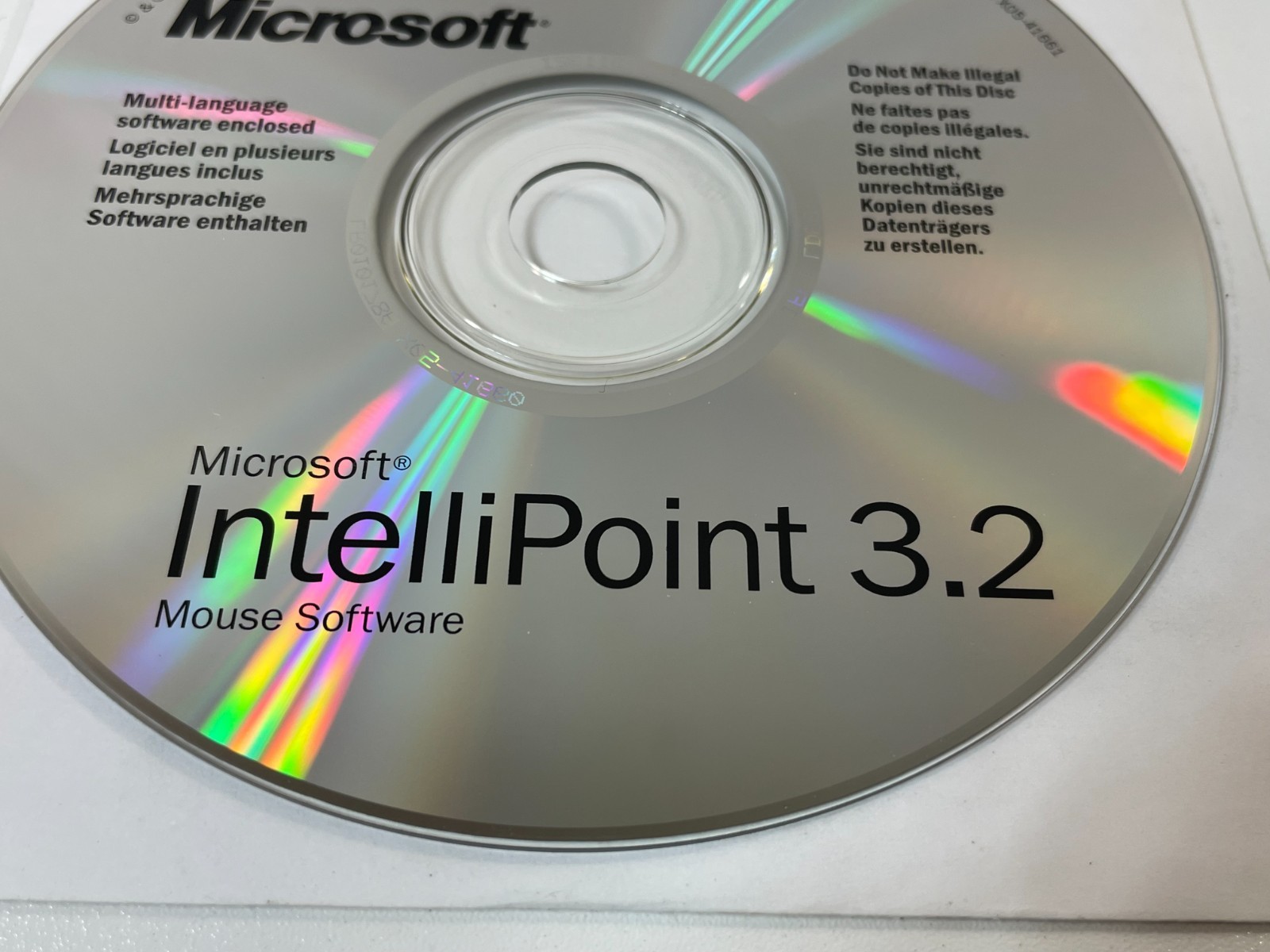 Microsoft IntelliPoint 3.2 Mouse Software Driver Vintage CD-ROM 2000 y2k
