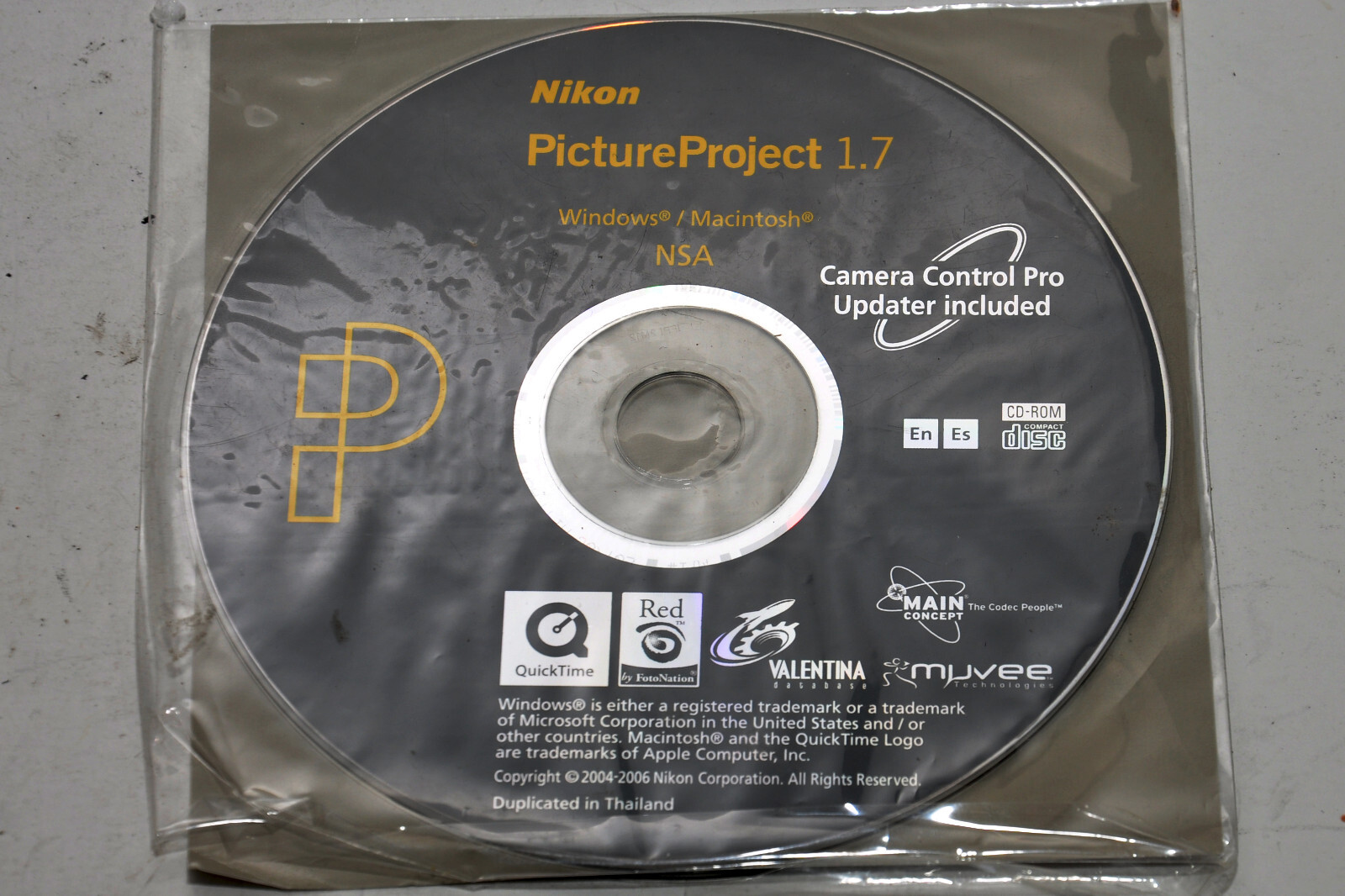 Nikon Picture Project 1.7 Windows & Mac CD-Rom & Reference Manual Disc – 2 Discs