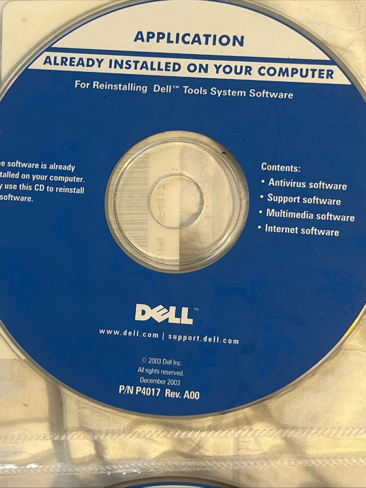 VTG DELL Dimension Drivers & Utility Resource CD’s OS Reinstalling Window Xp