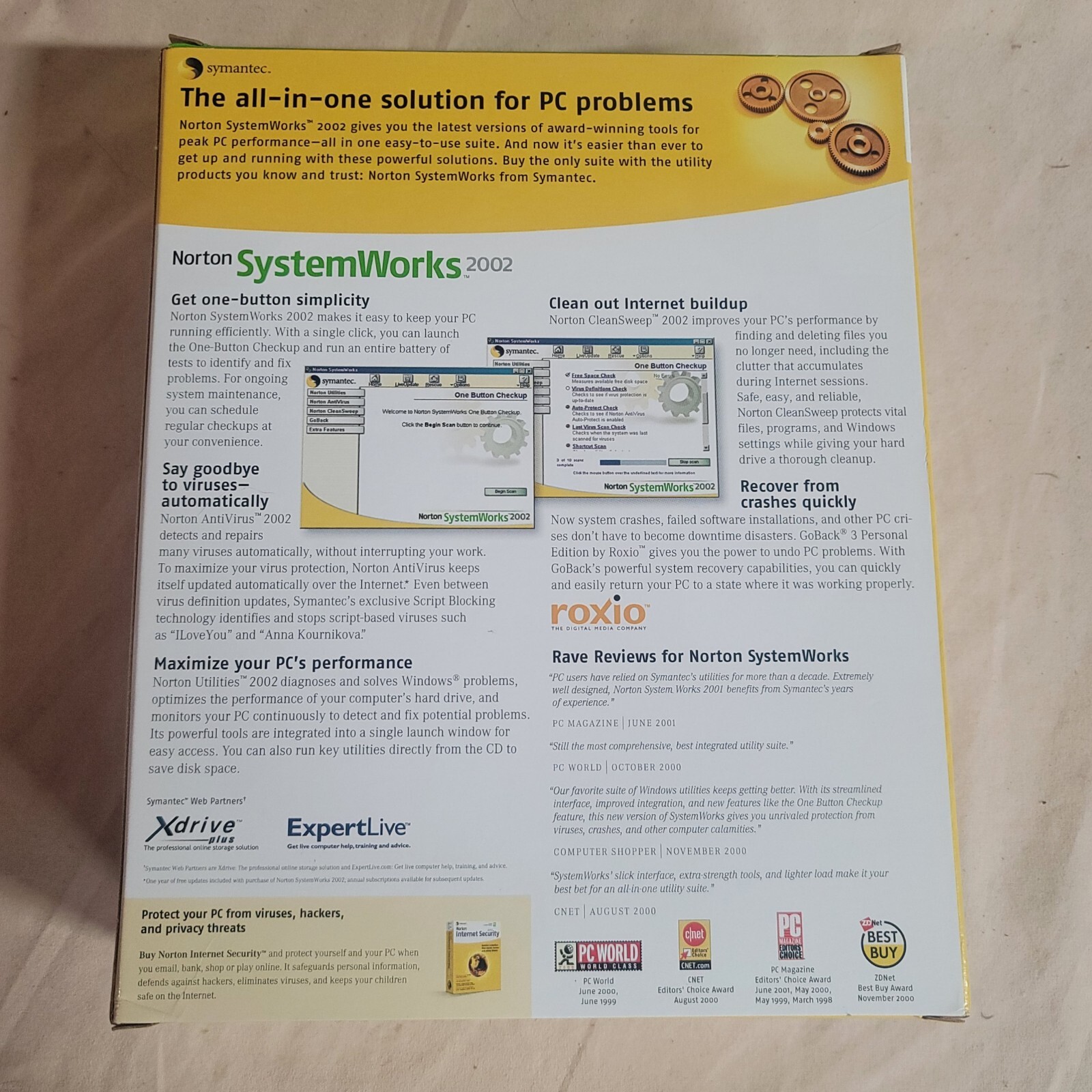 Norton SystemWorks 2002 Vintage Software CD and Manual in Original Book