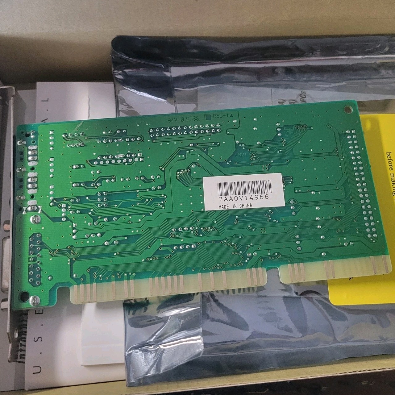 Jaton Video 57P Box w/ Paperwork, Discs and LWHA151A00 ISA Sound Card