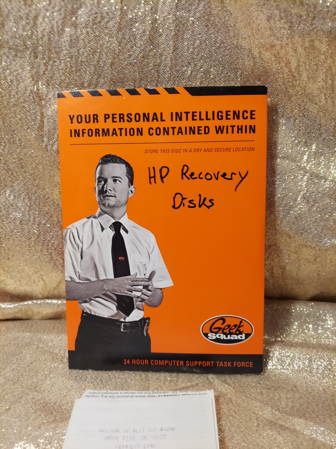 Geek Squad HP Hewlett Packard Recovery Discs 2007 With Case, Receipt