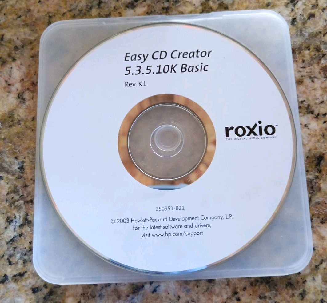 CD-ROM Roxio Creator – 2003. Ver. 5.3.5.10k Basic. Rev. K1 Acceptable Condition