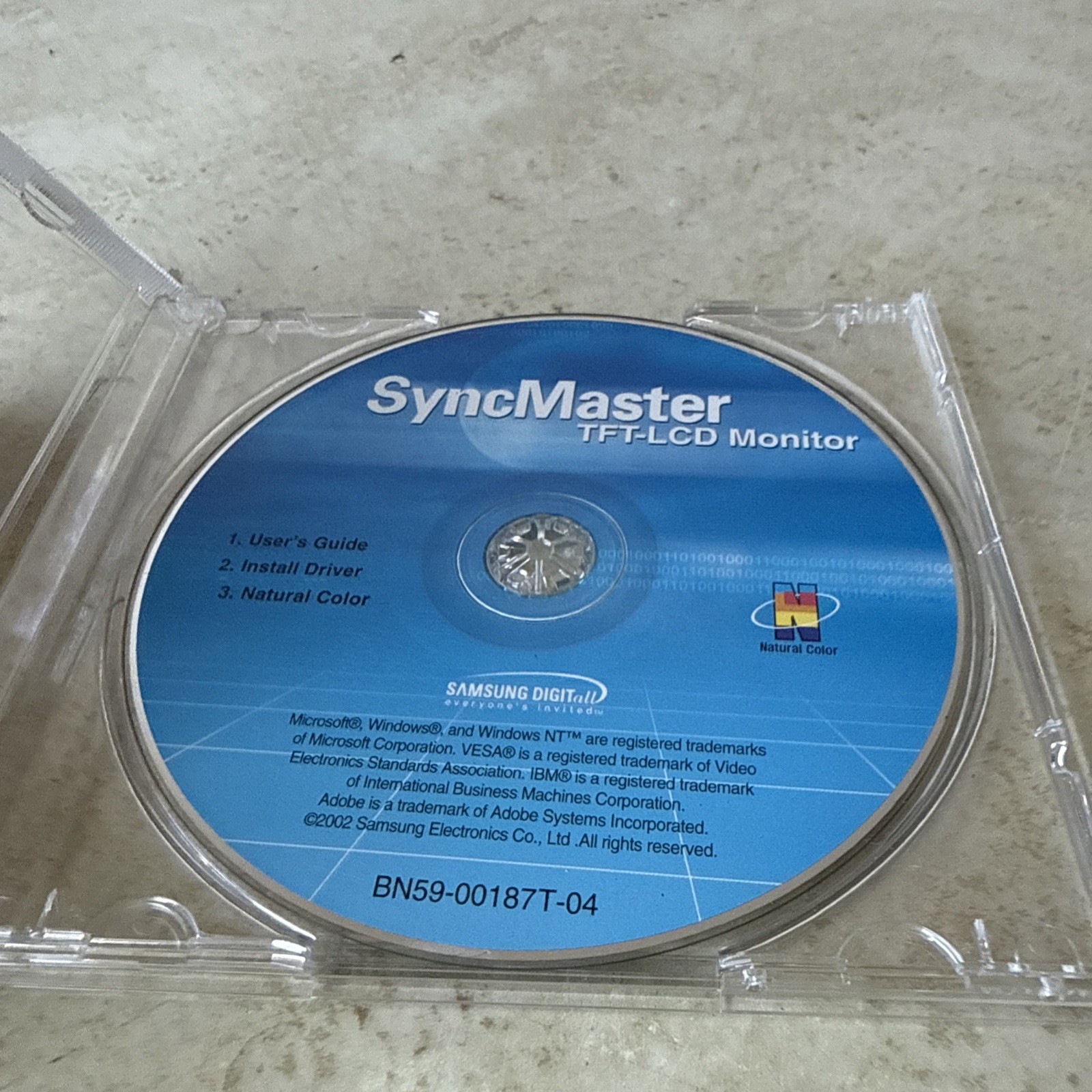 Samsung SyncMaster User’s Guide /Install Driver For TFT-LCD Monitor *Disc Only*