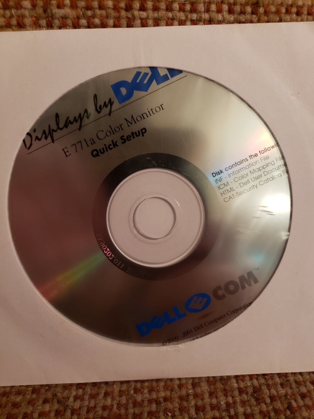 Dell Dimension Utilities and Drivers 5 CDs 2001 Anti-virus, Roxio, ResourceCD