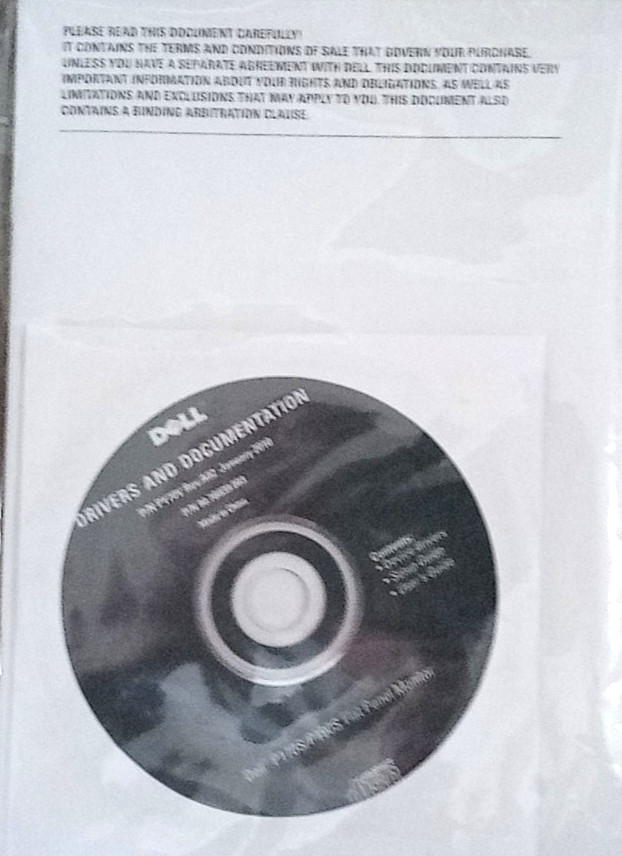 NEW! Dell Drivers and Documentation P/N PY70V Rev.A02 January 2010