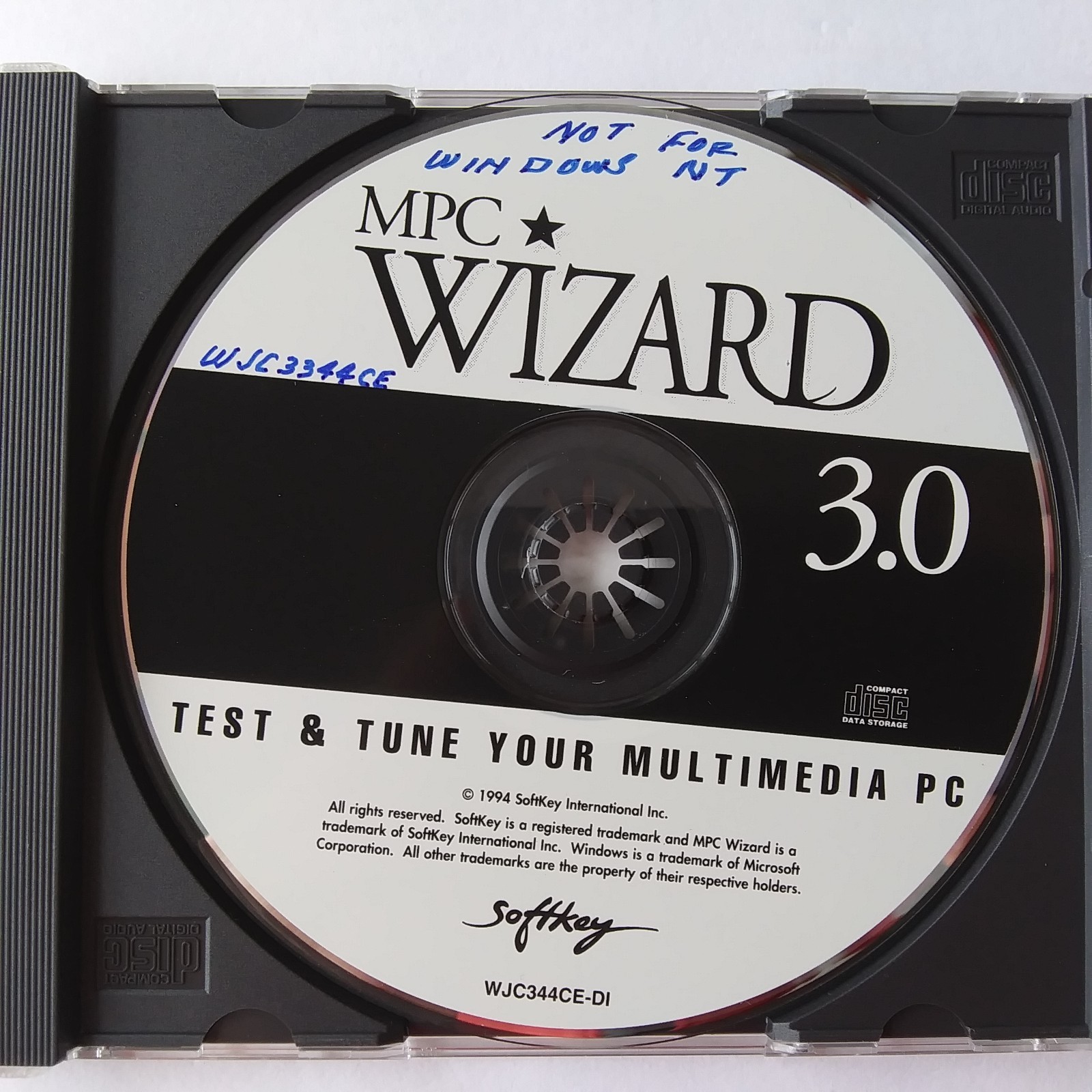 SoftKey MPC Wizard 3.0 CD-ROM PC Diagnostic Test & Tune Windows 3.1