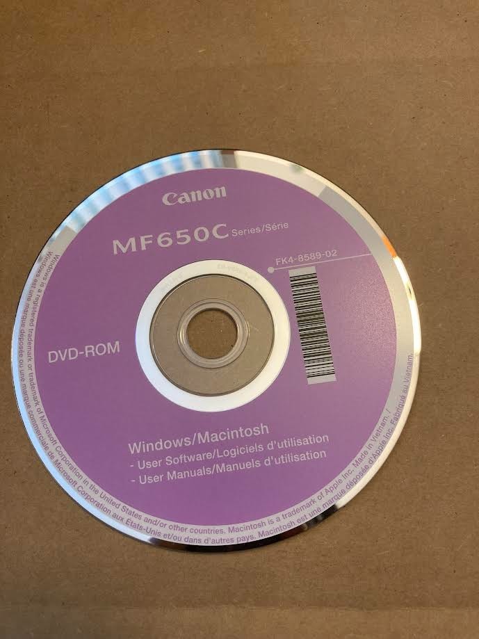 New Genuine Canon MF650 Series Printer CD Software Drivers Utilities FK4-8589-02