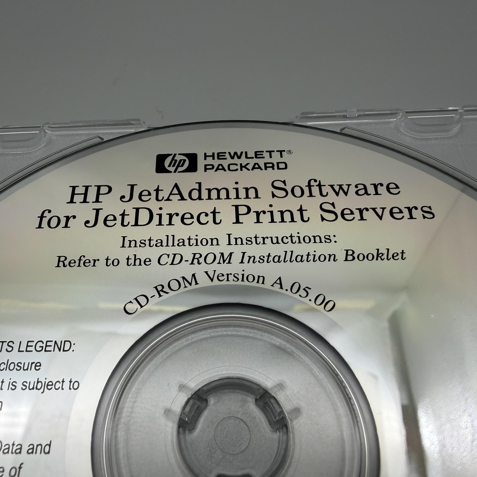 Vintage 1998 HP JetAdmin Software CD-ROM JetDirect Print Servers 5183-3856