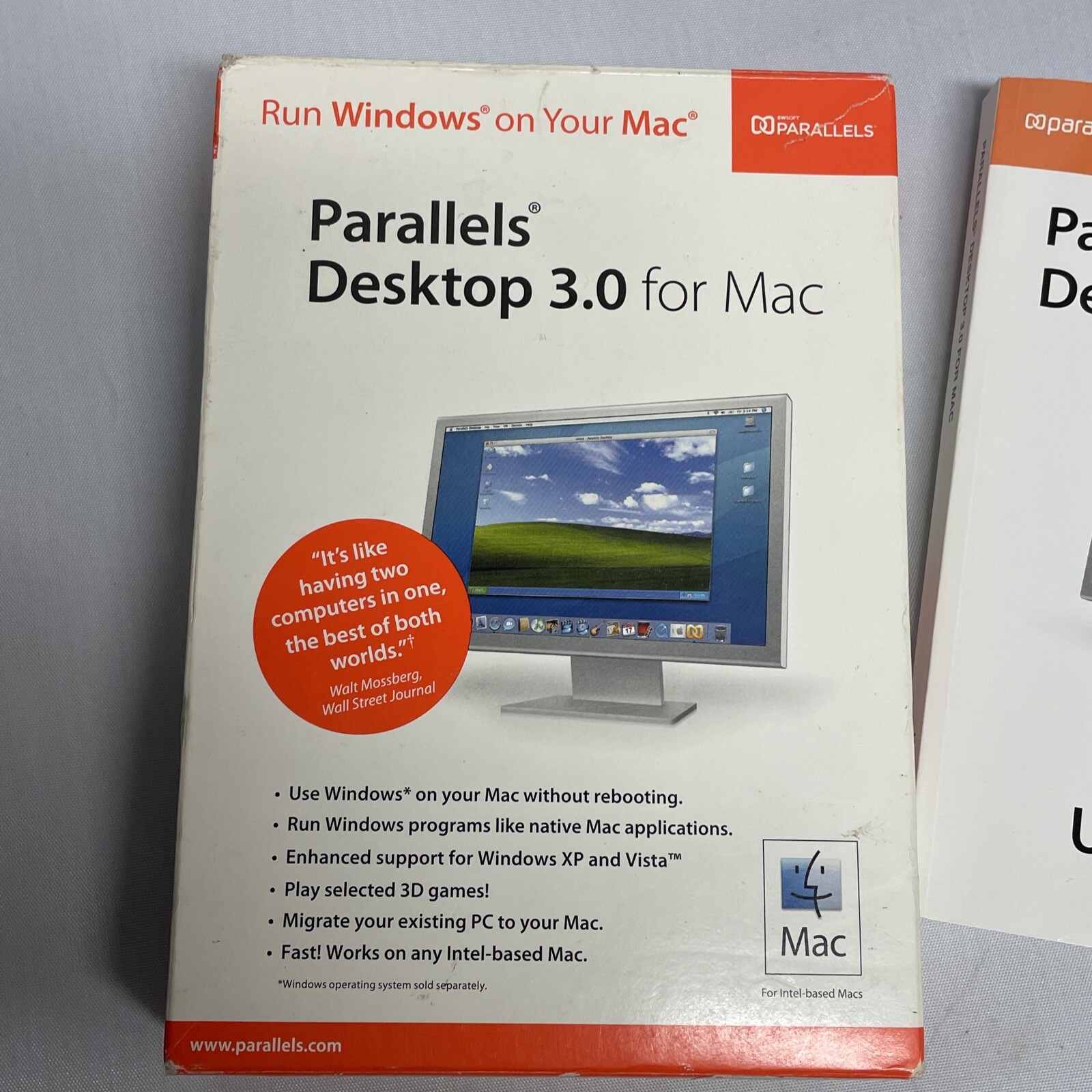Parallels Desktop 3.0 For Mac Run Windows on Your Mac Award Disk Box Manual