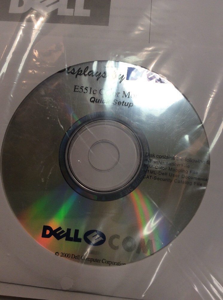 Dell E551c Color Monitor Manual & Disk ElectronicsRecycled.com