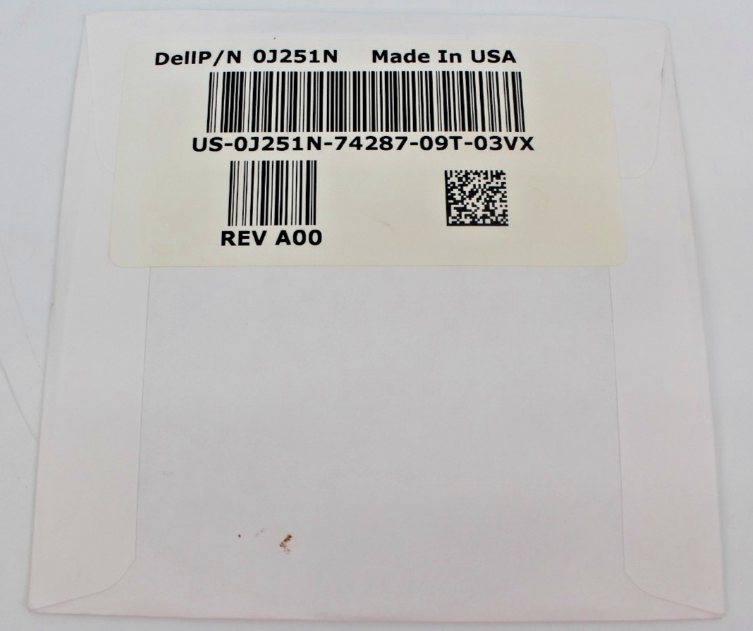 Brand New Genuine Dell Roxio Creator DE 10.3 PN J250N Dell P/N 0J251N