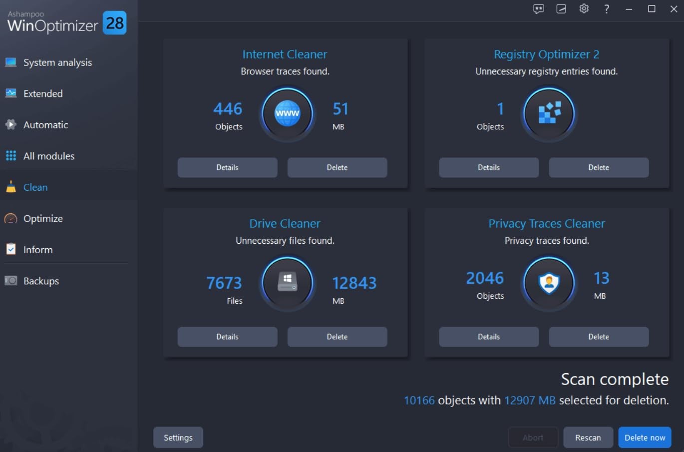 Win­Optimizer 28 – More control, , and power for your PC