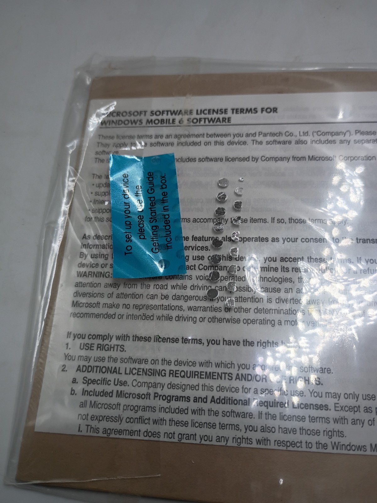 Pantech Duo Windows Mobile CD-ROM Getting Started DISC – SEALED