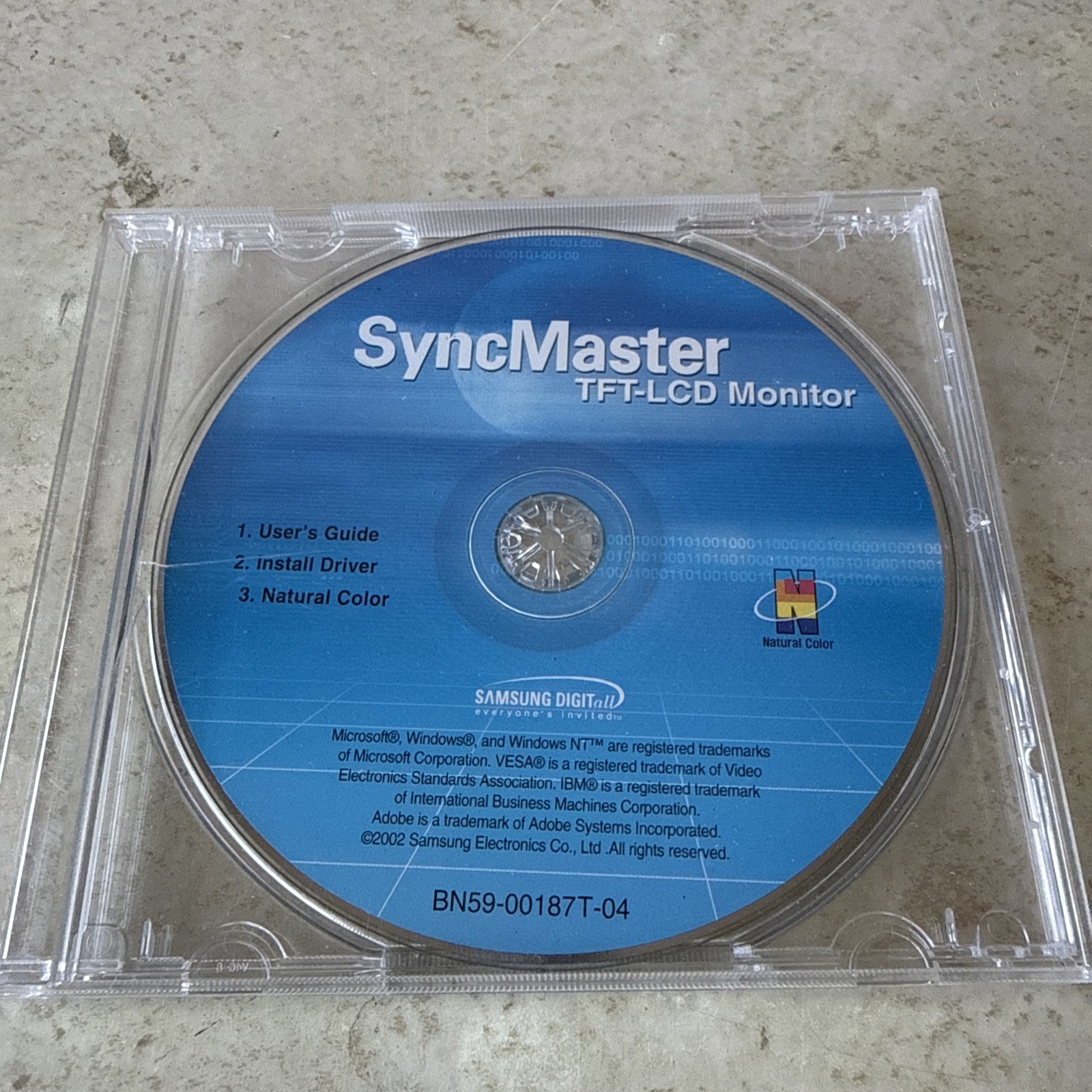 Samsung SyncMaster User’s Guide /Install Driver For TFT-LCD Monitor *Disc Only*