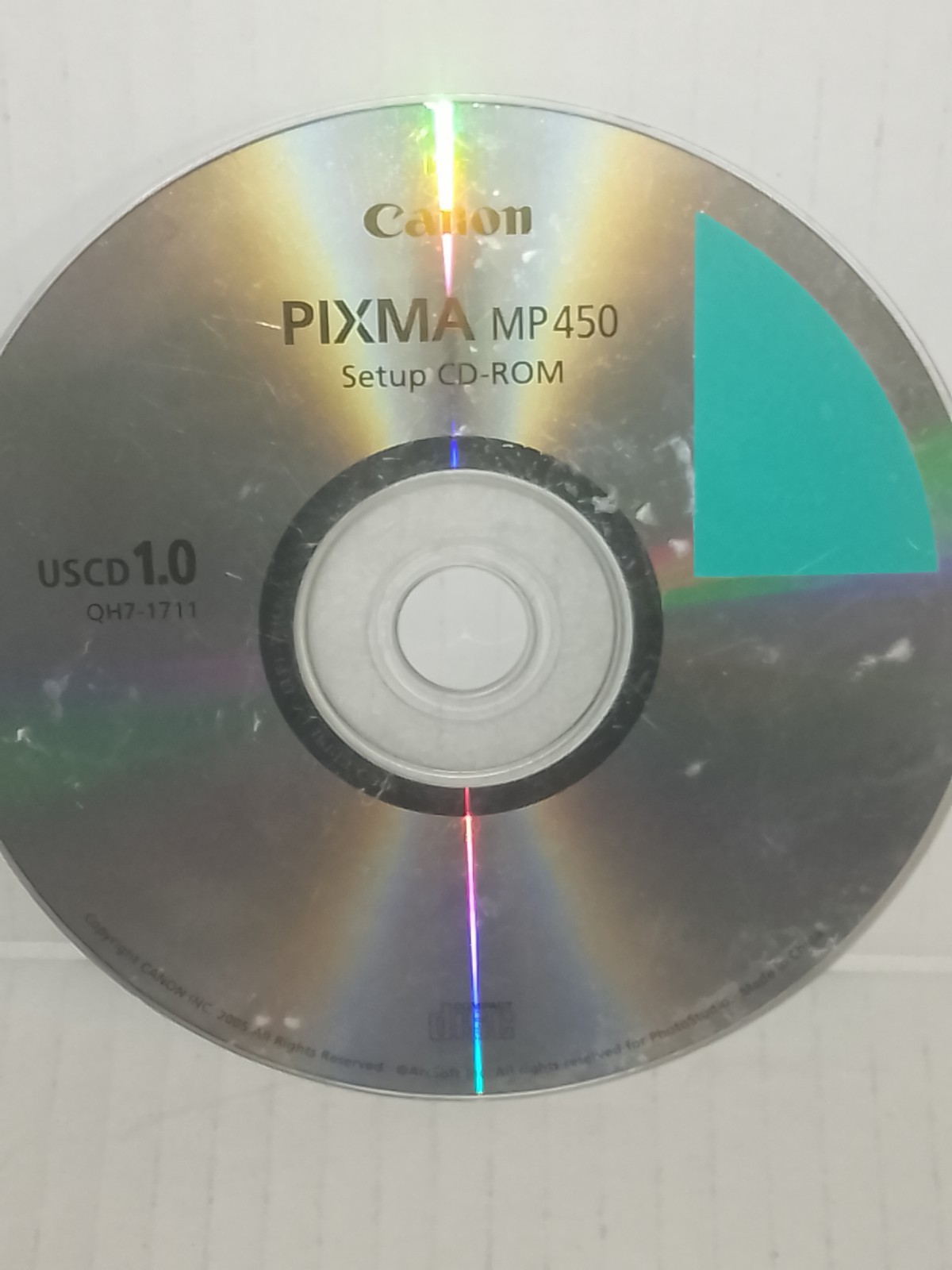 Canon PIXMA MP450 Setup CD-ROM USCD 1.0 (QH7-1711)