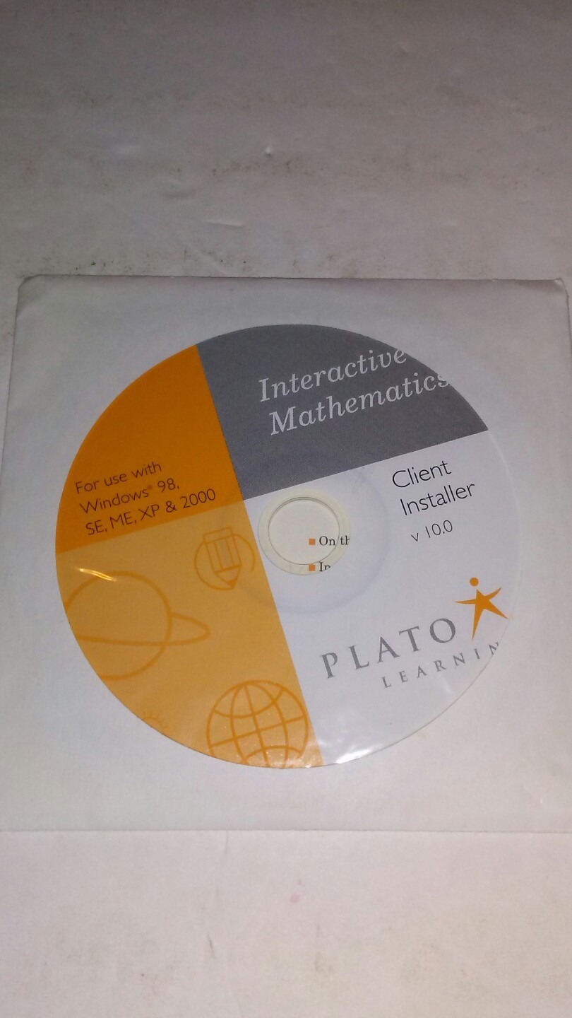 RARE Plato Interactive Mathematics Client Installer CD – Scratch Free Disc #XD10