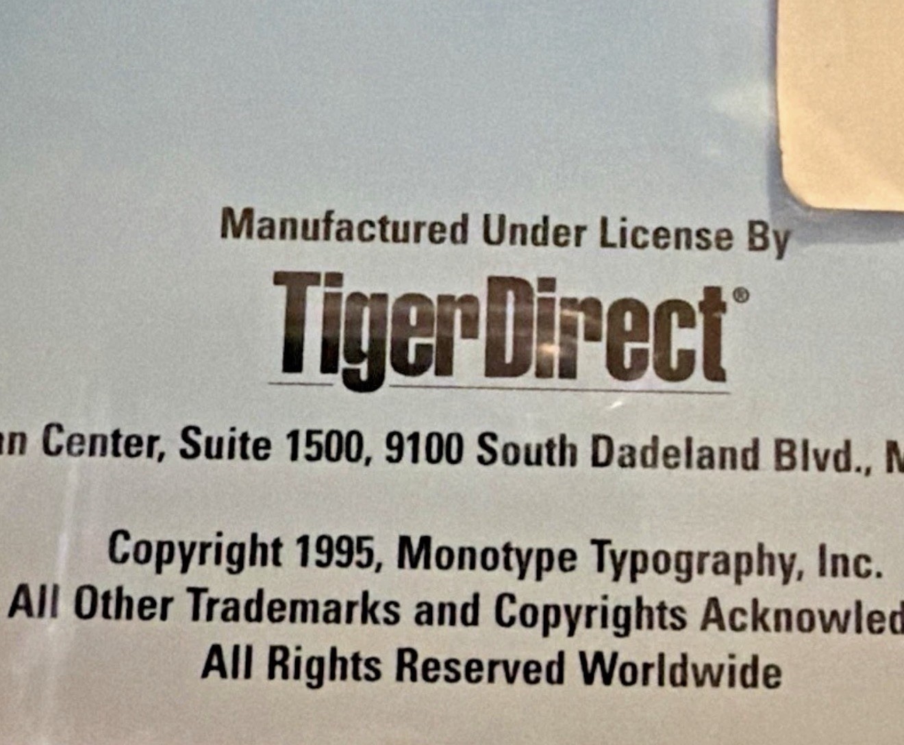 Vintage Monotype Windows 95 Font Pack CD-ROM 1995 TigerDirect Sealed Rare