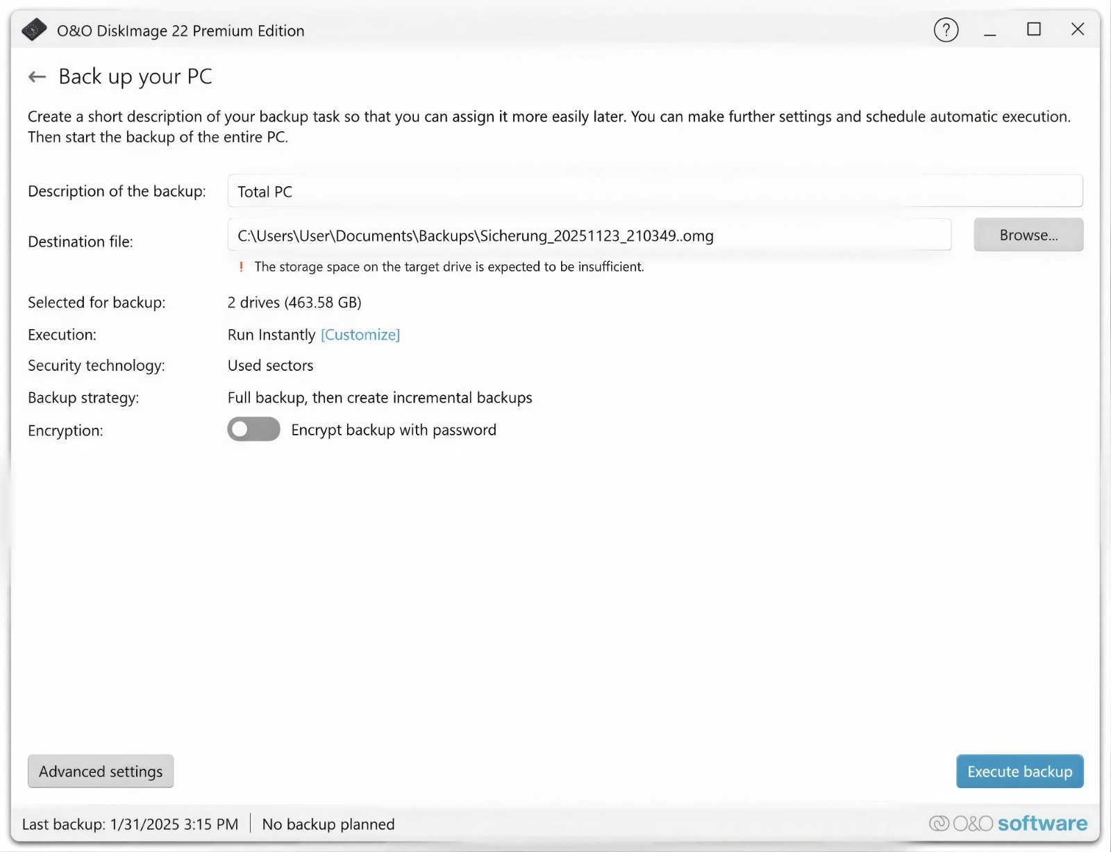 O&O DiskImage Professional Edition Bootable DVD/USB
