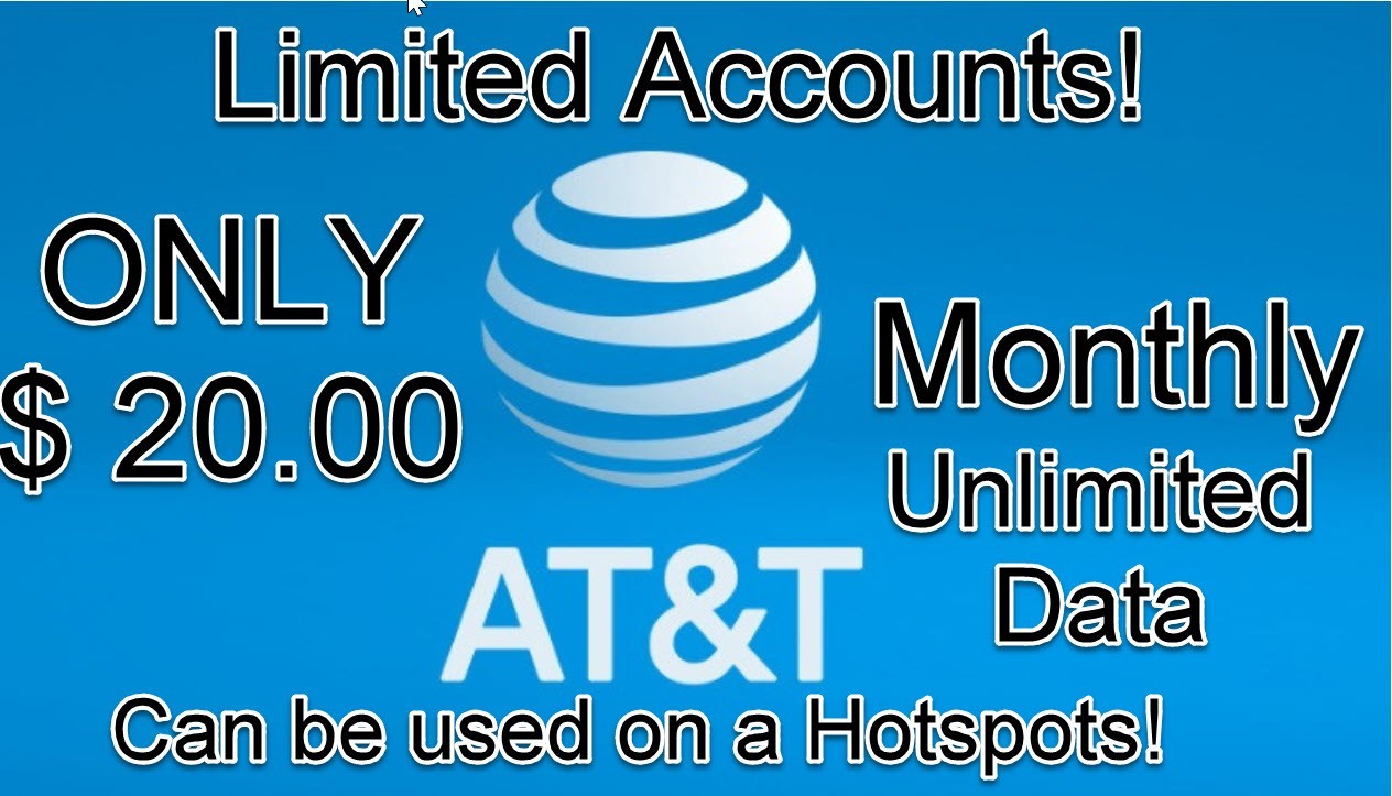 AT&T Unlimited Data Hotspot Plan – For Active AT&T Accounts Only