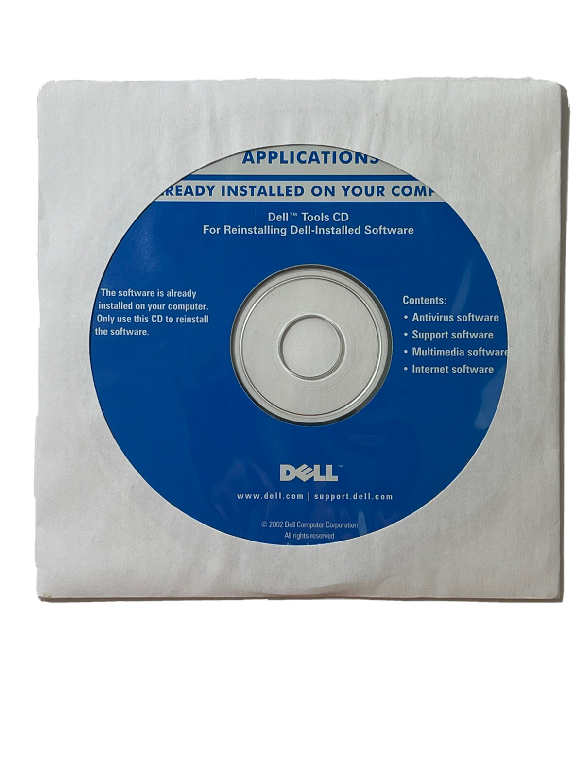 Dell Tools CD-Application – Reinstalling Dell Tools System Software DP/N 07Y053