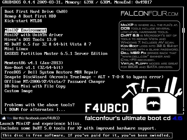 Ultimate PC Boot Repair Recovery USB Hirens UBCD +more Reset Windows Passwords