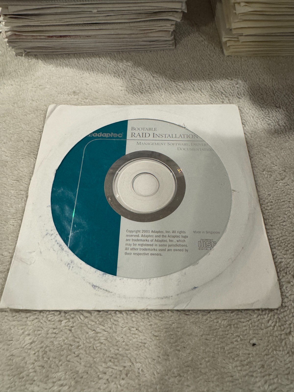 Adaptec Bootable Raid Installation V1.0 – CD ONLY – NEW/SEALED!!!