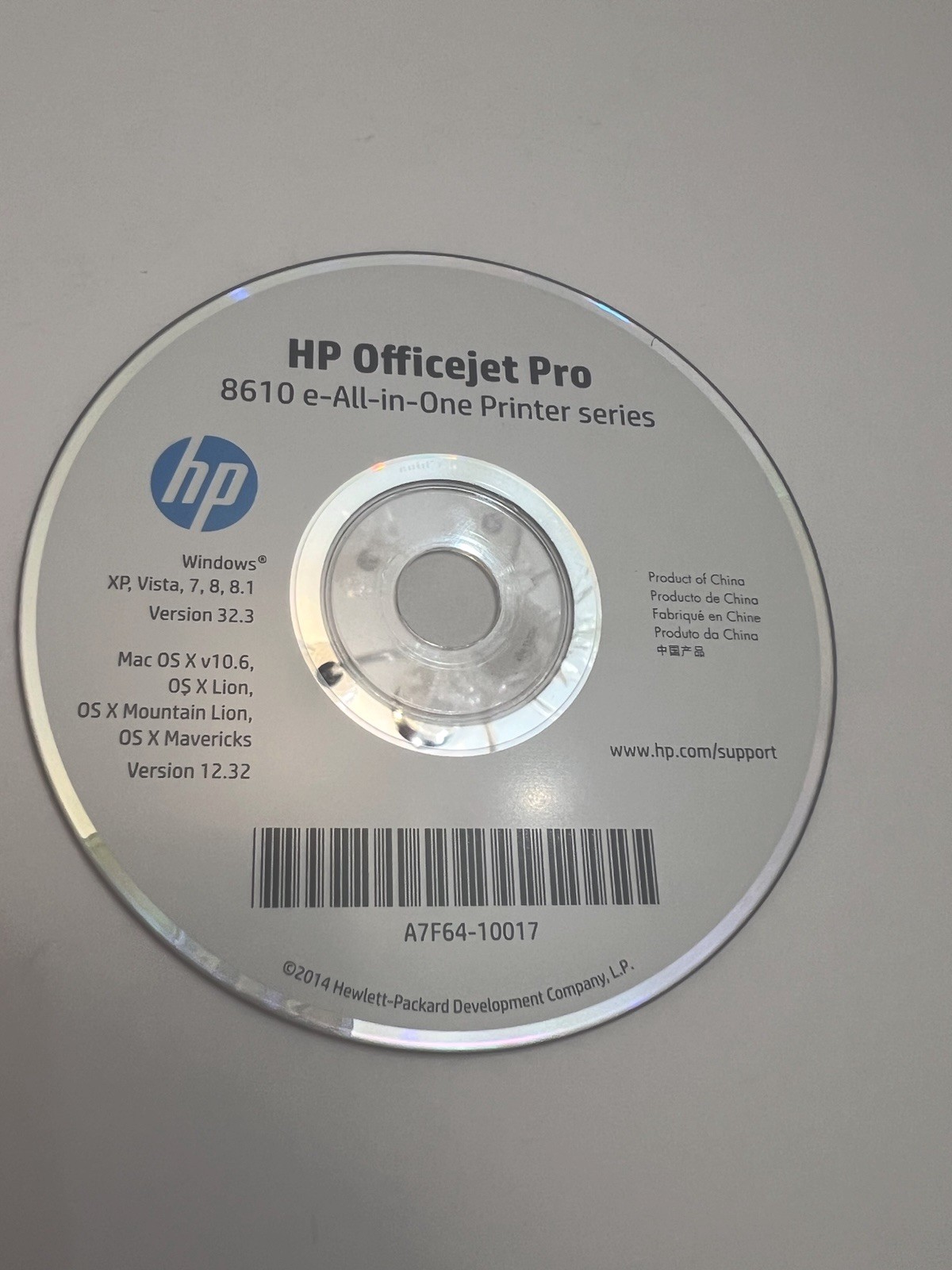 Hp Officejet Pro 8610 e-All-in-One Printer series Driver CD only for Win/MAC