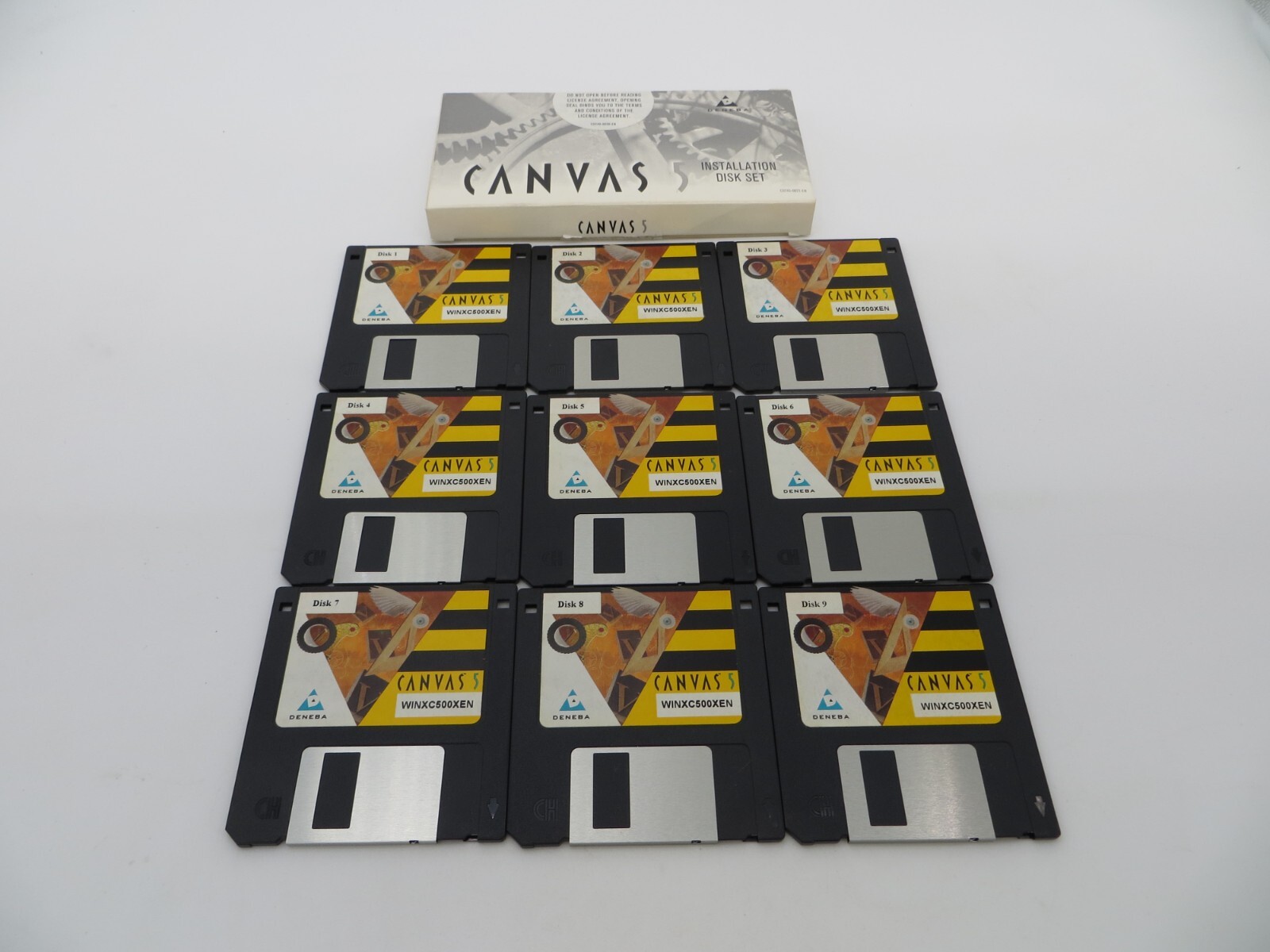 CANVAS 5 Installation Disk Set C0245-0022-EN 3.5″ Floppy Discs vintage computer