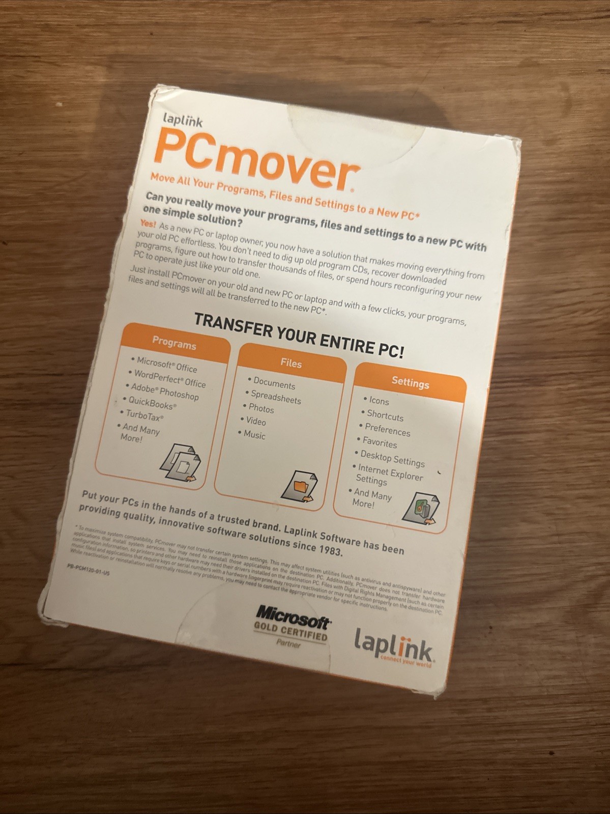Laplink PC Mover Software & Cable Works with Windows 95,98, XP & Vista Q45