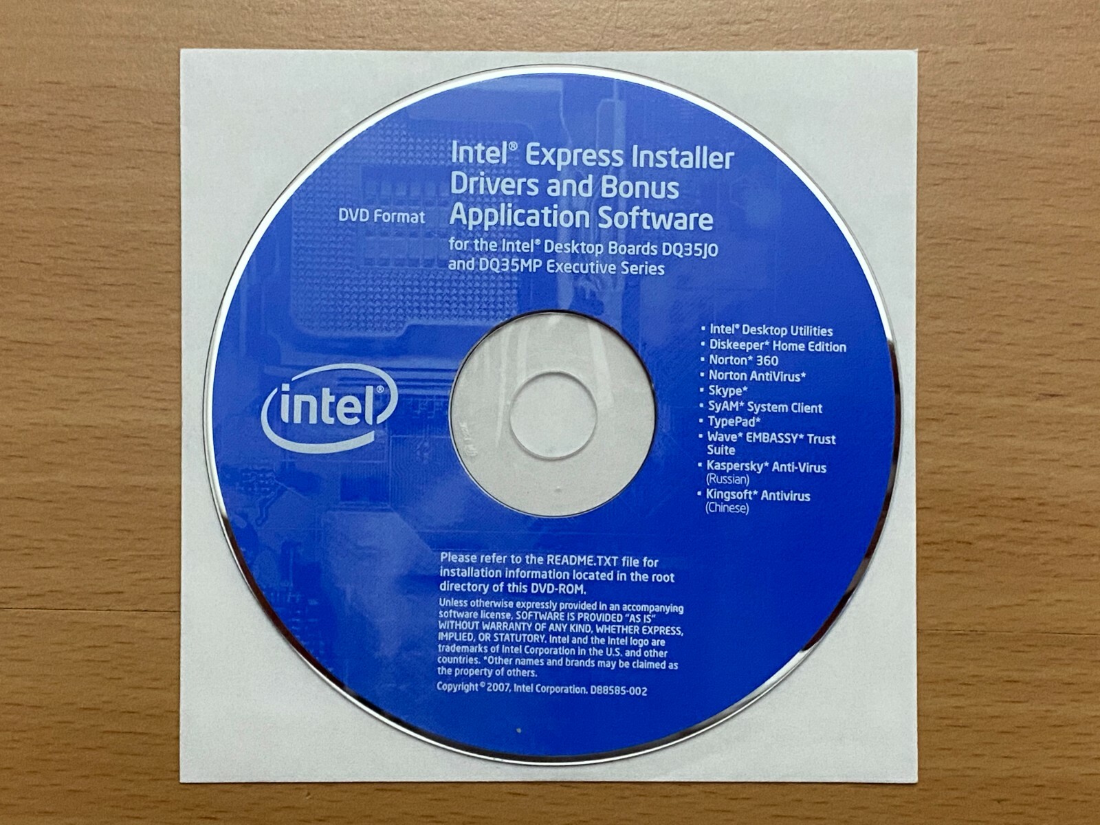 Intel Desktop Board BQ35J0 Reference Guides and Drivers & Software DVD & Floppy