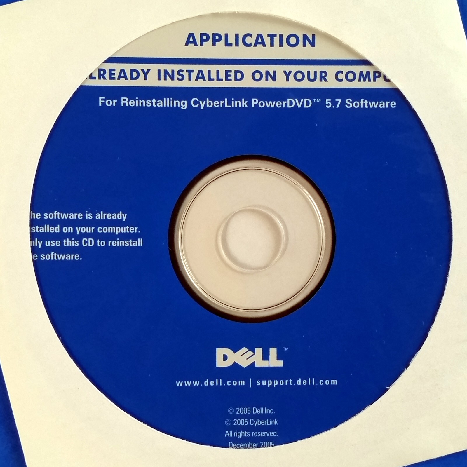 Dell OEM Software Lot CyberLink PowerDVD InterVideo WinDVD Re-installation Discs