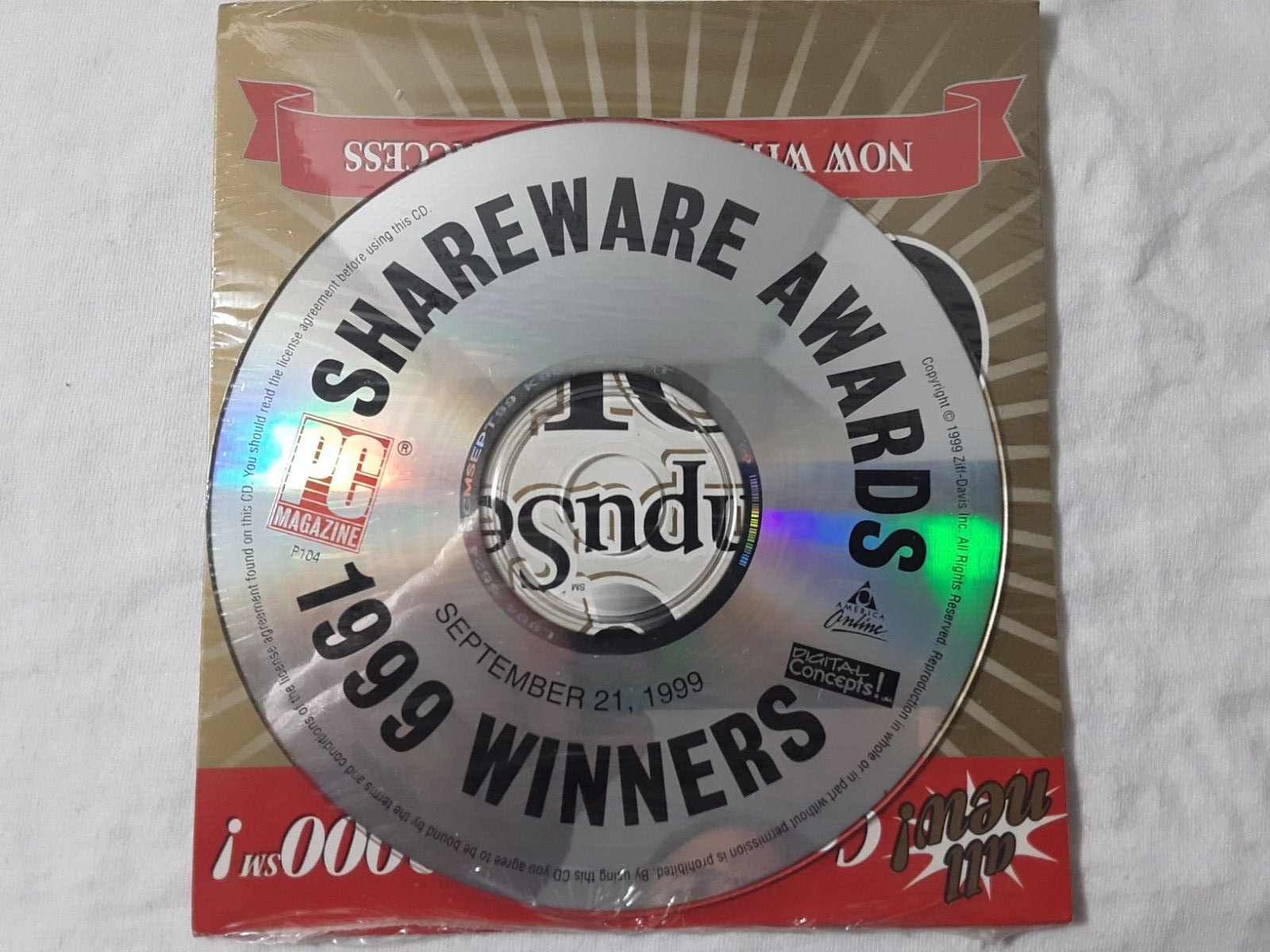 retro 1999 CD-Rom PC Magazine Sharerware Awards Winners FREE SHIPPING AOL trial