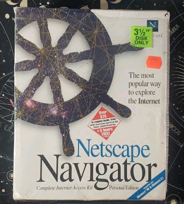Vtg Netscape Navigator Personal Edition Windows 95+3.1 Rare Software 💾 Discs