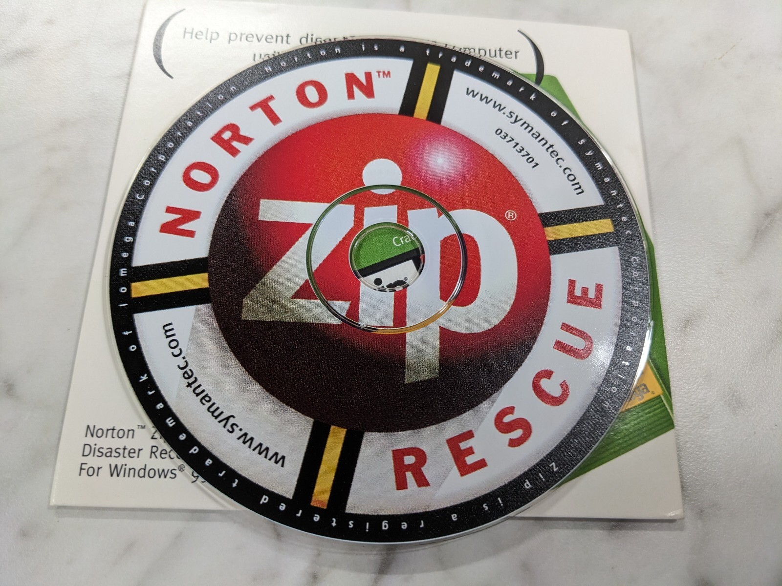 Iomega Zip Software CD-ROM Norton Rescue PC Windows 95 & 98 Recovery SYMANTEC