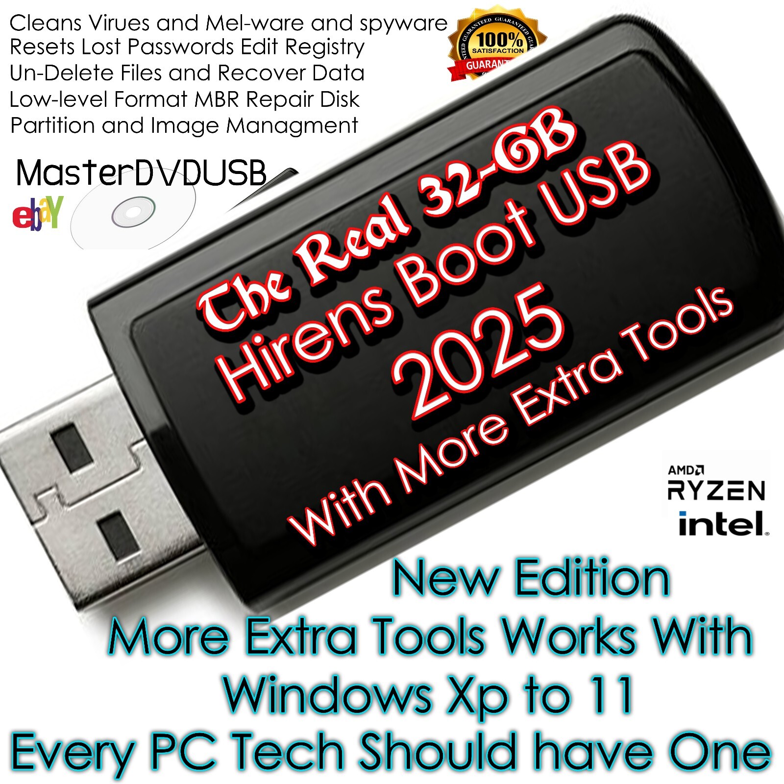 Hiren’s Boot USB 2025 With Extra Tools | 32GB | Best Value Same Day Shipping USA