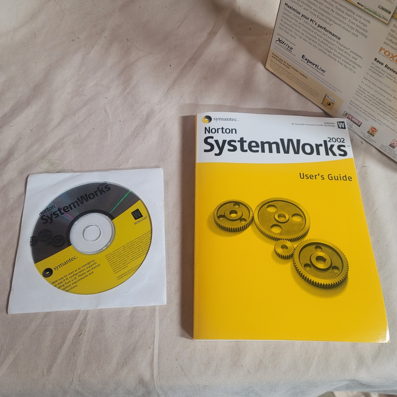 Norton SystemWorks 2002 Vintage Software CD and Manual in Original Book